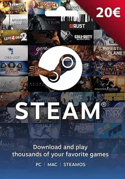 EU Steam 20 Euro Gift Card