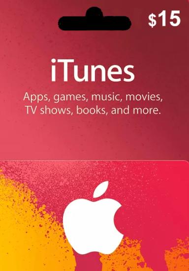 Apple iTunes USA 15 USD Gift Card cover image