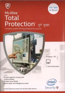 McAfee Total Protection (3 Users-1 Year) cover image