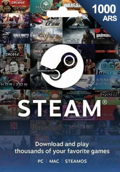 Argentina Steam 1000 ARS Gift Card | Digital delivery 24/7